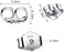 Ubrand 30pcs/15 Pairs 925 Sterling Silver Earring Backs Replacement Secure Ear Locking, Butterfly Earring Backs Replacement Secure Ear Lockings for Stud Earrings Ear Nut for Posts6x4. 5mm.