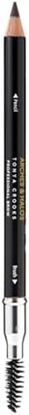 Arches &amp; Halos ArchesHalos Precision Brow Shaping Pencil - Dual Ended Wood Pencil - Buildable, Pigmented, Precise Brow Color - Vegan And Cruelty Free MakEUp - Dark Brown, 0. 07 Oz.