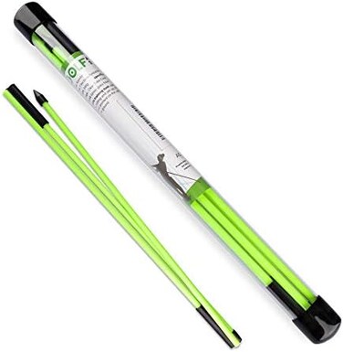 Asyxstar Golf Alignment Sticks - Golf Sticks Alignment Aid 48" Golf Alignment Rods 2 Pack for Aiming, Putting, Full Swing Trainer, Posture Corrector Golf Training aid with Clear Tube Case.