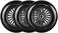 AOWESM Easy Roller Replacement Wheels w/Bearings ABEC-9 for Ez Rollers Classic Drifter Junior New Twist On A Classic Scooters - Set of 3 (Black.
