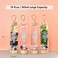 Larrare Crystal Water Bottles 19oz Large Crystal Elixir Infused Water Bottle with Changeable CrystalsGem Water Bottle with Sacred Pattern and Words (Amethyst, Rose Quartz, Clear Quartz.