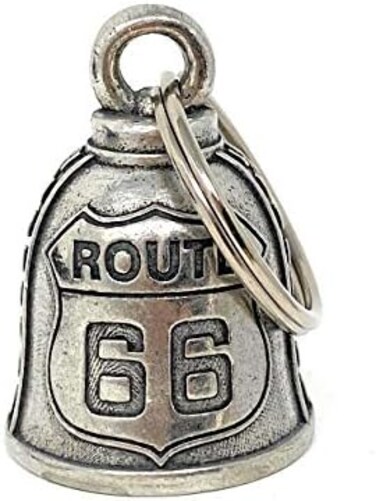 Bravo Bells Route 66 Bell - Biker Bell Accessory or Key Chain for Good Luck on The Road.