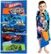 Franco Kids Super Soft Cotton Bath/Pool/Beach Towel, 58 In x 28 In, Hot Wheels.