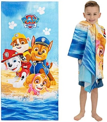 Franco Kids Super Soft Cotton Bath/Pool/Beach Towel, 58 in x 28 in, Paw Patrol.