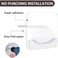 BRIOFOX Extra-Large Adhesive Shower Curtain Rod HolderNo DrillingInvisible Wall Mount HolderTransparent Rod Retainer, 2 Pack(Rod Not Included.