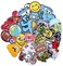 AXEN 60PCS Embroidered Iron on Patches DIY Accessories, Random Assorted Decorative Patches,Cute Sewing Applique for Jackets, Hats, Backpacks, Jeans, 60 Pieces Package.
