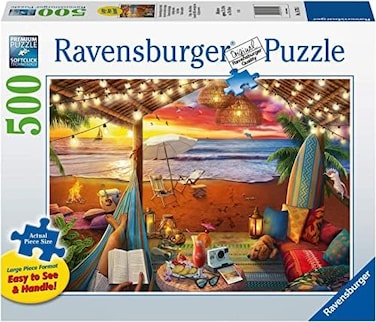Ravensburger 16795 Cozy Cabana - 500 PC Puzzles Large Format for Adults - Every Piece is Unique, Softclick Technology Means Pieces Fit Together Perfectly.