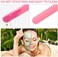 Mudder 3 Pcs Non-stick Silicone Waxing Spatulas Hair Removal Sticks Applicator Reusable Hard Wax Scraper for Home Salon Body Use (Pink.