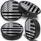 SkinoEu 4 x 60mm ABS Car Alloy Wheel Centre Universal Rims Hub Center Caps Auto Tuning Logo Emblem Silver Black USA Flag CX 16.