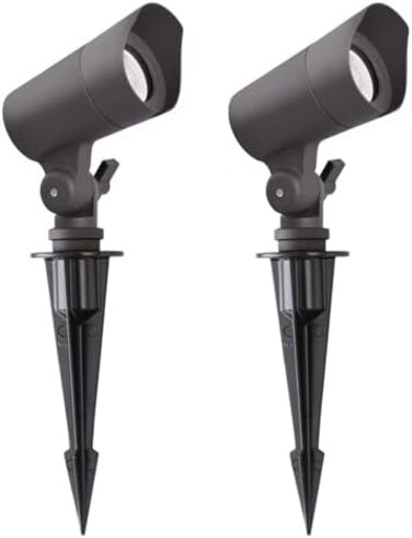 مصابيح إضاءة LED خارجية من E ENERGETIC LIGHTING مع موصلات، جهد منخفض 12 فولت، أبيض دافئ 3000 كلفن، 4 وات، 175 لومن، مصابيح خارجية مقاومة للماء للحدائق والممرات والجدران والأشجار والأعلام مع حامل مدبب،
