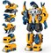 MIEBELY Toddler Robot Construction Vehicles Set &ndash; 5Pcs Transforming Robots for Kids - Magnetic Toys with Sturdy Connectors &ndash; Easy DIY Assembly Function &ndash; 5-in-1 Educational STEM Toys.