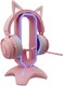 Tilted Nation RGB Gaming Headset Stand - 3 in 1 Headphone Stand with Mouse Bungee and 2 Port USB 3. 0 Hub - The Ultimate Gaming Accessory - Dynamic RGB Headphone Holder with USB Charger - Pink.