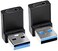 CERRXIAN Right Angle USB C to USB A Adapter, Up AngleDown Angle USB A 3. 0 Male to USB Type C 3. 1 Female Connector Adapter for Laptops, Wall Chargers, Power Banks(2-Pack.
