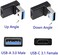 CERRXIAN Right Angle USB C to USB A Adapter, Up AngleDown Angle USB A 3. 0 Male to USB Type C 3. 1 Female Connector Adapter for Laptops, Wall Chargers, Power Banks(2-Pack.