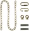 Royal Designs Heavy Duty Lighting Fixture Chain - 6 foot length &ndash; Up to 60-pound weight capacity - Polished Brass.