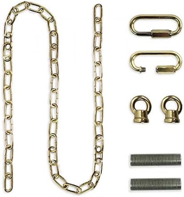 Royal Designs Heavy Duty Lighting Fixture Chain - 6 foot length &ndash; Up to 60-pound weight capacity - Polished Brass.