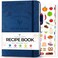 Legend Planner Recipe Book &ndash; Blank Family Cookbook to Write In Your Own Recipes &ndash; Empty Cooking Journal &ndash; Personalized Cooking Notebook, Hardcover, A5, 58 Recipes In Total (Mystic Blue.
