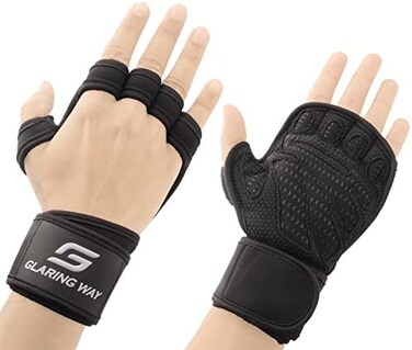 GGGGGGG Glaring Way Weight Lifting Gloves with Built-in Wrist Wrap for Exercise, Full Palm ProtectionExtra Grip Workout Gloves for MenWomen.