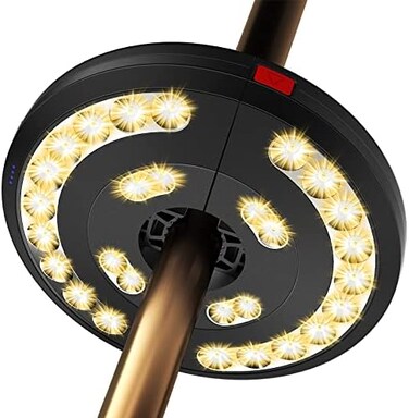 Eletorot Patio Umbrella Lights-Rechargeable Outdoor Lights for Decor, Table Light 28 LED 3 Lighting Modes, Cool Patio Pool Accessories Backyard Decor.
