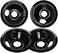 APPLIANCEMATES WB31M19 WB31M20 Drip Pan Bowl Set 4 Pack Compatible with GE Electric Range , Replacement Part 2 Pack for 8 inch and 2 Pack for 6 Inch Burner (Black Porcelain.