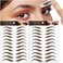 Miotorio 22 Pairs 4D Eyebrows Tattoo, Hair-Like Authentic Eyebrows, Eyebrows Tattoo Peel Off, Long Lasting Waterproof Natural False Eyebrows Makeup Sticker for Eyebrow Grooming Shaping (Brown.