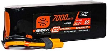 Spektrum 22. 2V 7000mAh 6S 30C Smart LiPo G2: IC5, SPMX76S30.