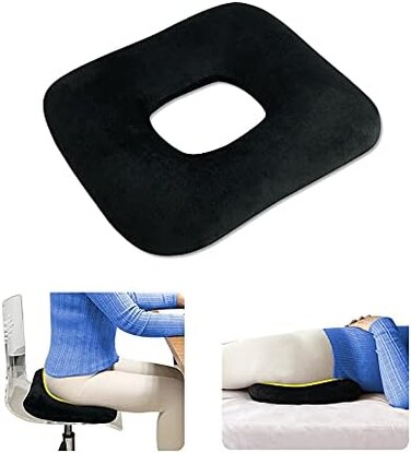 AOSSA Hemorrhoid Pillow Donut Butt Pillows for Sitting After Surgery Pressure Ulcer Bed Sore Cushions for Butt Medical Seat Lifting Cushion Pregnancy Postpartum Decubitus Perineal Tailbone Pain Pad.