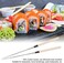 Agatige Sushi Chopsticks, 12in Long Stainless Steel Japanese Chopsticks with Wood Handle Chef's Plating Tools.