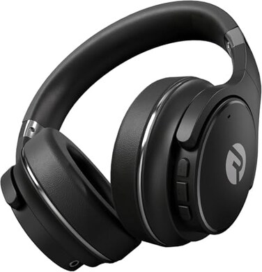 Raycon The Everyday Wireless Bluetooth Over Ear Headphones, with Active Noise Cancelling, Awareness Mode and Built in Microphone, IPX 4 Water Resistance, 40 Hours of Battery Life (Black.