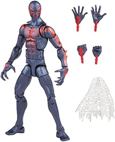Spider-Man Marvel Legends Series 6-inch Scale Action Figure Toy 2099, Premium Design, 1 Figure, and 2 Accessories.