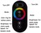 جهاز تحكم عن بعد يعمل باللمس بتقنية RGB LED من LaiPuDuo، جهاز تحكم عن بعد لاسلكي يعمل باللمس بتقنية RF لإضاءة LED الشريطية DC12V-24V 8A/CH (90 مم/داخلي).