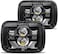 مصابيح أمامية LED من HWSTAR طراز H6054، مقاس 5x7 و7x6، مزودة برقائق Osram الجديدة لعام 2021، سطوعها أقوى بنسبة 500%، بقوة 180 واط، مضادة للوهج، شعاع عالي/منخفض مغلق مع إضاءة نهارية وإشارة انعطاف. متوا