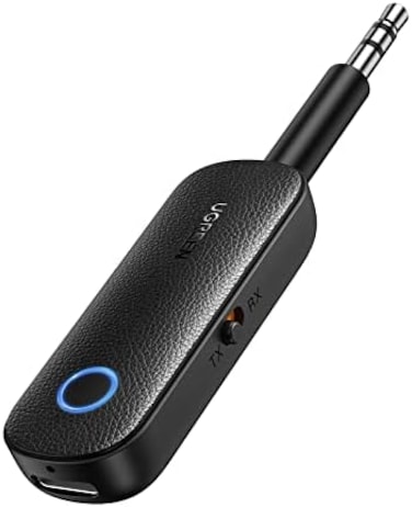UGREEN Car Bluetooth Adapter 5. 0, 2 in 1 Aux Bluetooth Transmitter Receiver 3. 5mm Wireless Audio Dongle for TV Car Home Stereo System Earbuds Headphones.