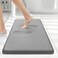 Smiry Memory Foam Bath Mat 24x16, Extra Soft and Absorbent Bathroom Mats, Non Slip Washable Carpet for Floor, Shower and Tub, Grey.