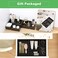 Bambloom Black Bamboo Bathroom Drawer Organizer, Wooden Kitchen Utensil Holder Set of 5, Stackable Junk Drawer Organizer Tray, Multi-Use Storage Bins Boxs Dividers for Home, Office, Clothing, Makeup,