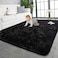 TWINNIS Super Soft Shaggy Rugs Fluffy Carpets, 4x5. 9 Feet, Indoor Modern Plush Area Rugs for Living Room Bedroom Kids Room Nursery Home Decor, Upgrade Anti-Skid Rectangular Fuzzy Rug, Black.