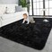 TWINNIS Super Soft Shaggy Rugs Fluffy Carpets, 4x5. 9 Feet, Indoor Modern Plush Area Rugs for Living Room Bedroom Kids Room Nursery Home Decor, Upgrade Anti-Skid Rectangular Fuzzy Rug, Black.