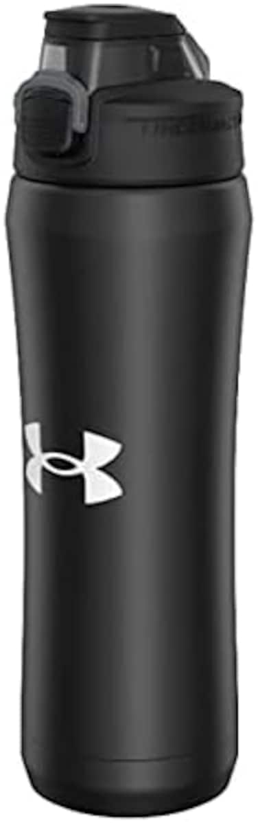 زجاجة مياه Under Armour Beyond المصنوعة من الفولاذ المقاوم للصدأ سعة 18 أونصة، معزولة بتفريغ الهواء، مزودة بغطاء واقٍ ذاتي التصريف، مانعة للتسرب، مناسبة للأطفال والكبار، ولجميع أنواع الرياضات، ولصالة