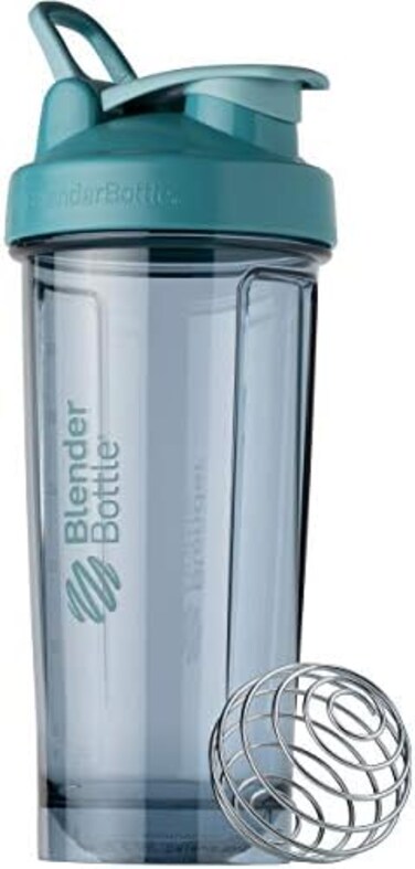 BlenderBottle Blender Bottle Shaker Pro Series Perfect for Protein Shakes and Pre Workout, 28-Ounce, Cerulean Blue.