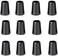 SummerHouse 12 Pieces Solid Black Flat Golf Iron Ferrules for Tapered 0. 355 Shaft and 0. 370 Shaft 0. 500/0. 750/1. 000 Height Optiona.