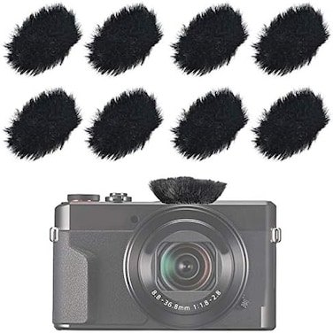 SUNMON Camera Mic Windscreen Dead Cat, Furry Camera Wind Muff Wind Cover for Canon G7X Mark II,Sony,Samsung,etc DSLR Mic Outdoor Windshield (8 Pack.