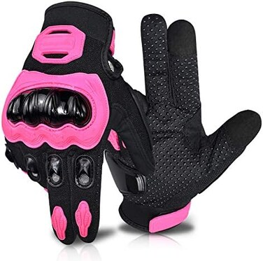 ELCYCO Motorcycle Gloves for Women Touch Screen Summer Motorbike Dirt Bike Full Finger Gloves Road Racing, Cycling, Climbing Motocross.