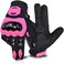 ELCYCO Motorcycle Gloves for Women Touch Screen Summer Motorbike Dirt Bike Full Finger Gloves Road Racing, Cycling, Climbing Motocross.