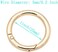 JWBIZ 15pcs Trigger Spring O Rings Round Carabiner Clip Snap for Keyrings Buckle, Bags,Purses (Gold, 1 inch, Gold, 1 inch.