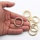 JWBIZ 15pcs Trigger Spring O Rings Round Carabiner Clip Snap for Keyrings Buckle, Bags,Purses (Gold, 1 inch, Gold, 1 inch.