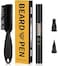 MISICH Beard Pencil Filler for man Water Proof Beard pen and beard brush Long Lasting Coverage Natural Finish, Male Mustache Repair Shape, Effective Enhance Facial Hair &iuml;&frac14;&Euml;&dagger;BLACK&iuml;&frac14;&acirc;&euro;.