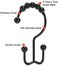 Goowin Shower Curtain Hooks, Shower Curtain Rings, Stainless Steel Shower Curtain Hooks Rust Proof Free Sliding Double Shower Hooks for Curtain, Shower CurtainsLiners (Black.