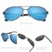 ZENOTTIC Polarized Aviator Sunglasses for Men Carbon Fiber Temple Pilot Sun Glasses with Mirrored Lens UV Protection.