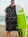 SUN CUBE Surf Poncho Changing Robe with HoodQuick Dry Microfiber Wetsuit Changing Towel with Pocket for Surfing Men Women, Camo Black, One size.