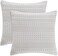PHF 100% Cotton Waffle Weave Euro Sham Covers, 2 Pack 26" x 26" Pillow Covers for Elegant Home Decorative, No Insert, Decorative Euro Throw Pillow Covers for Bed Couch Sofa, Light Grey.